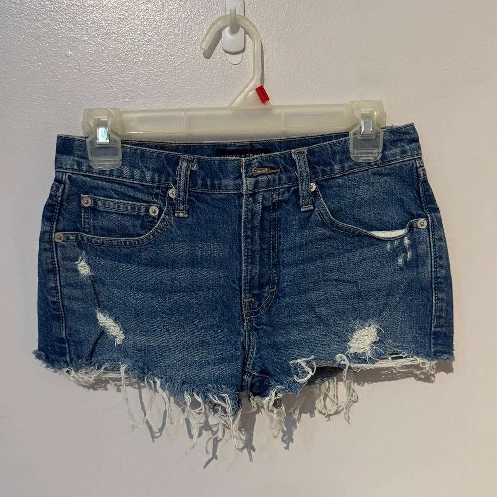 Lucky Brand Blue Distressed Jean Shorts